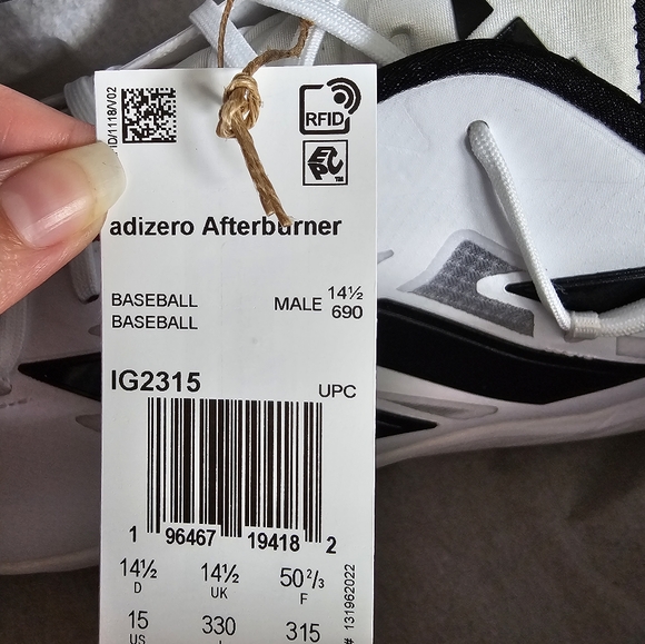 Adidas IG2315 ADIZERO AFTERBURNER 9 CLEATSMen's shoes size 15 - Picture 5 of 16